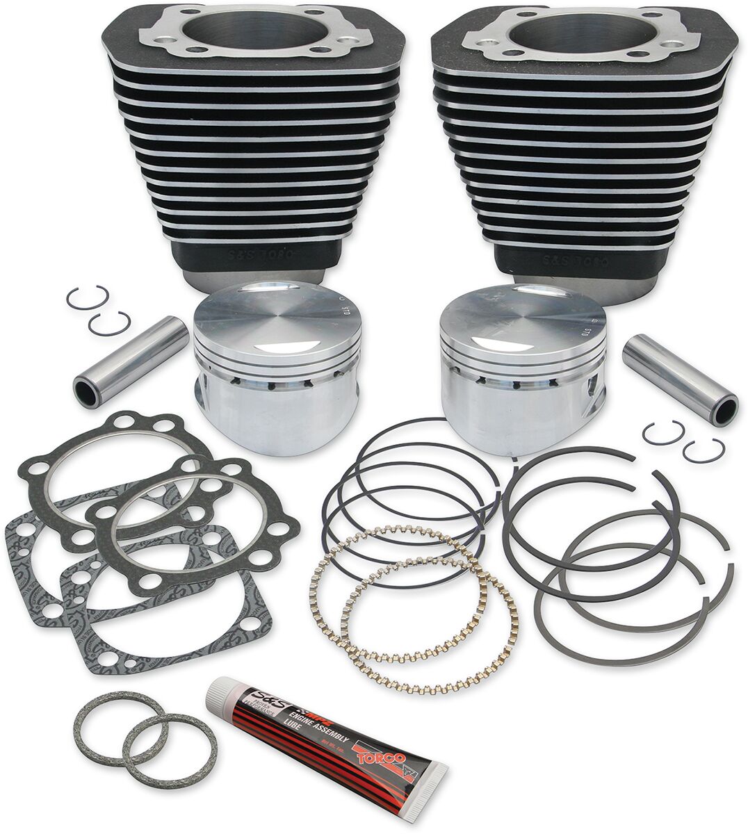 S&S Cycle Cylinders+Pstns 96 V2 Blk CYLINDERS + PARTS S&S Cycle