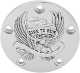 Drag Specialties Live To Ride Point Cover Chrome Engine Covers Drag Specialties