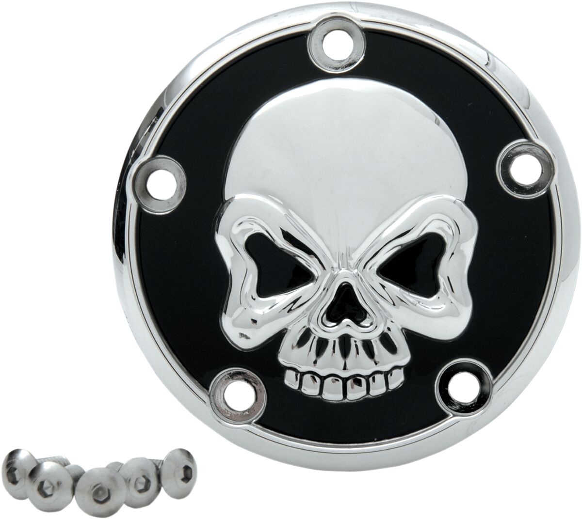 Drag Specialties Point Cover Skull 5 Hole Engine Covers Drag Specialties