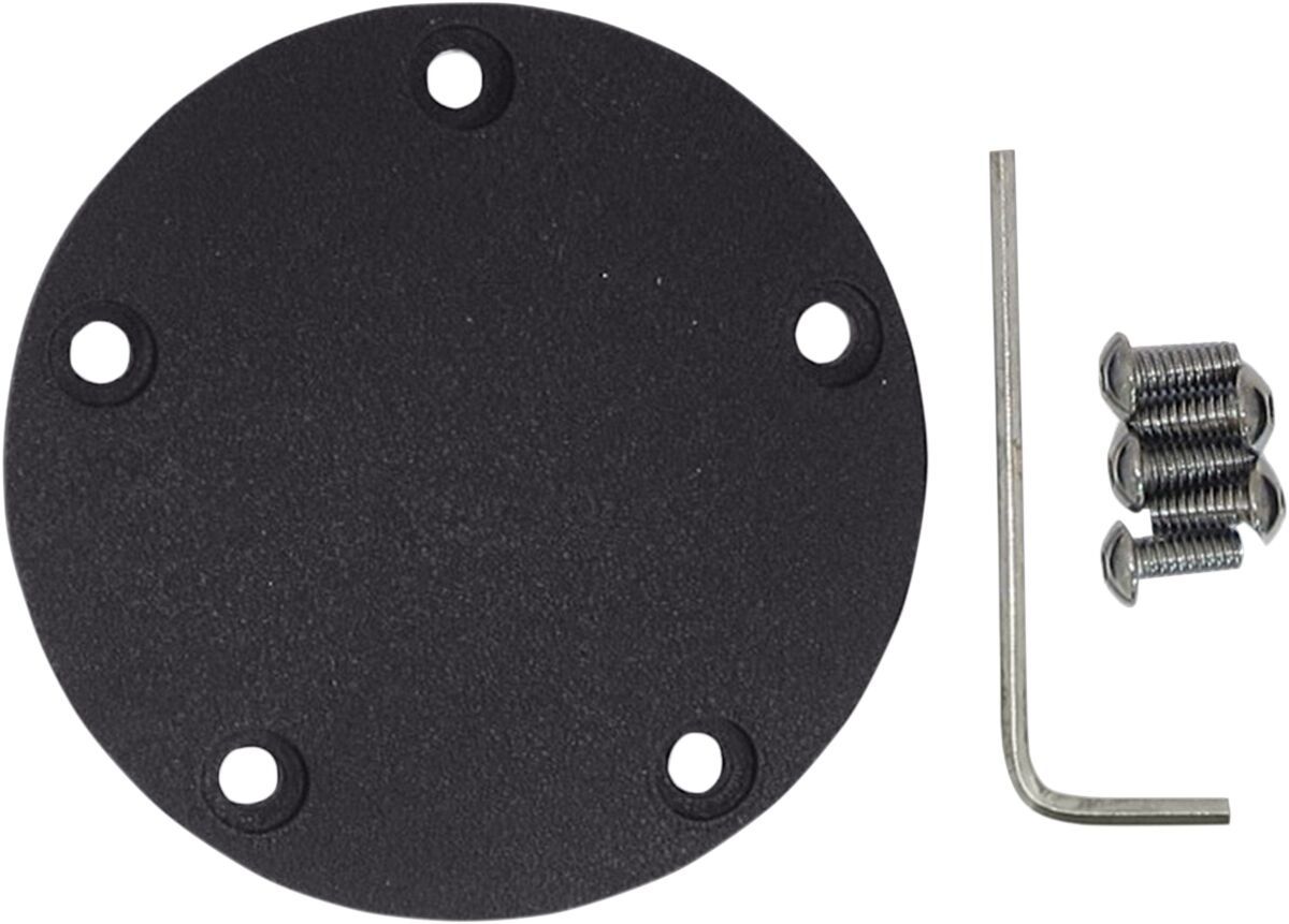 Drag Specialties Point Cover Wrinkle Black 5 Hole Engine Covers Drag Specialties