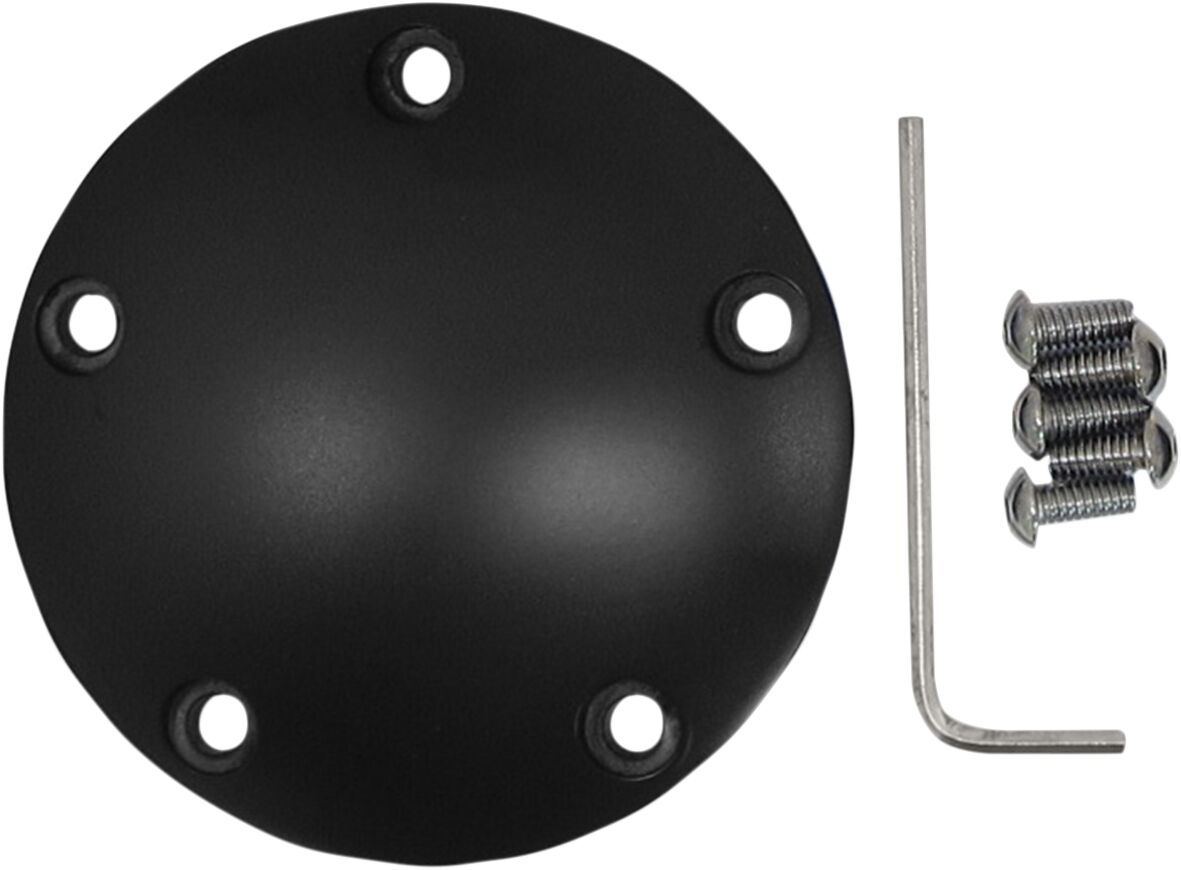 Drag Specialties Point Cover Flat Black 5 Hole Engine Covers Drag Specialties
