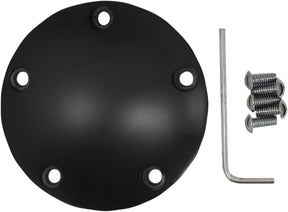 Drag Specialties Point Cover Flat Black 5 Hole Engine Covers Drag Specialties