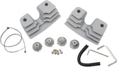Drag Specialties Spark Plug Head Bolt Covers Finned Silver Engine Covers Drag Specialties