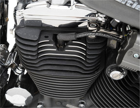 Drag Specialties Spark Plug Head Bolt Covers Finned Black Engine Covers Drag Specialties