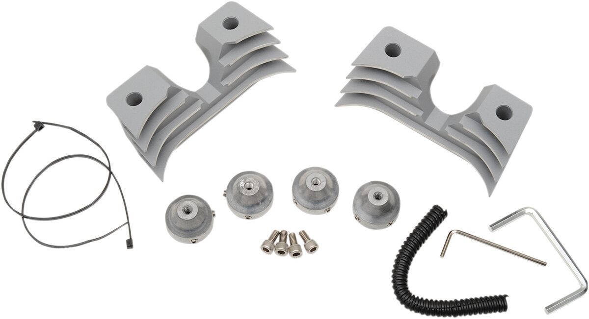 Drag Specialties Spark Plug Head Bolt Covers Silver Engine Covers Drag Specialties