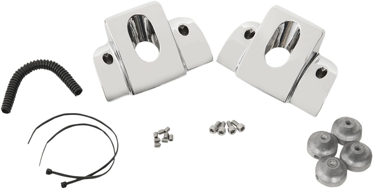 Drag Specialties Spark Plug Head Bolt Covers Smooth Chrome Engine Covers Drag Specialties