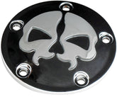 Drag Specialties Cover Points 5 Hole Split Skull Black Engine Covers Drag Specialties