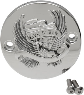 Drag Specialties Live To Ride Points Cover Chrome Engine Covers Drag Specialties