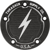 Thrashin Supply Co. 5-Hole Dished Points Cover - Twin Cam Engine Covers Thrashin Supply Co. Black