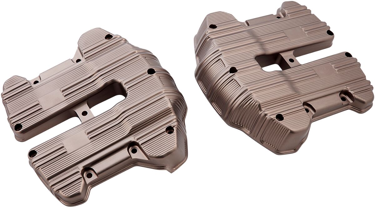 Arlen Ness 10-Gauge® M8 Rocker Box Covers, Titanium - Milwaukee 8 Engine Covers Arlen Ness