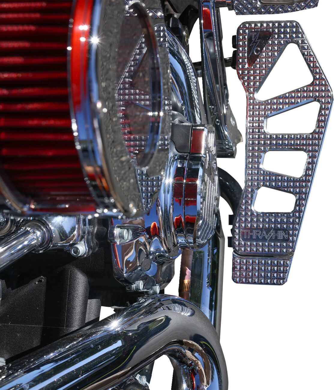 Thrashin Supply Co. M8 Cam Cover Gen 2, Chrome Finned - Touring & 18+ Softail Engine Covers Thrashin Supply Co.