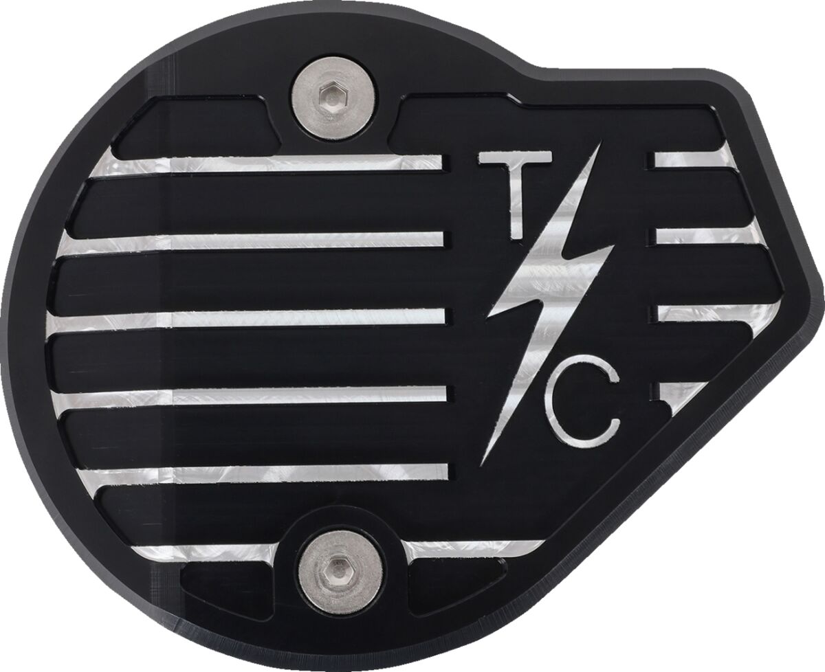Thrashin Supply Co. M8 Cam Cover Gen 2, Black Finned - Touring & 18+ Softail Engine Covers Thrashin Supply Co.
