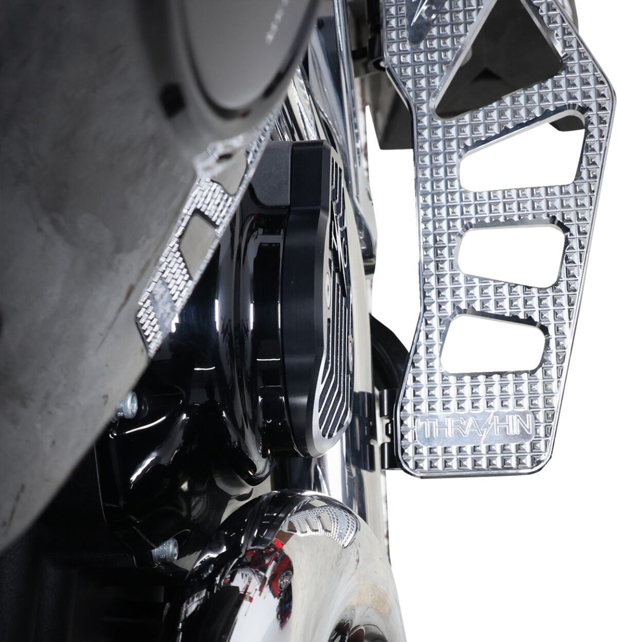 Thrashin Supply Co. M8 Cam Cover Gen 2, Black Finned - Touring & 18+ Softail Engine Covers Thrashin Supply Co.