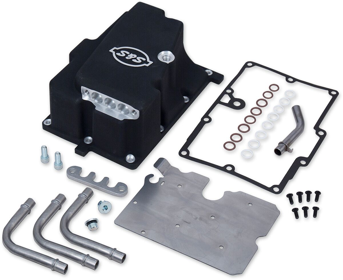 Oil Supply Line Installation Kit, Wrinkle Black - 06-17 Dyna Oil Kit S&S Cycle Default Title