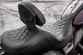 Heated Roadsofa LS With Driver's Backrest Seat - 99-07 FLHR & 06-07 FLHX (Except FLHRS) Seat Saddlemen