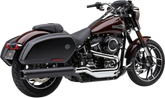 Dual Cut Slip-On - 18+ Softail Sport Glide Slip-On Exhaust Cobra Black