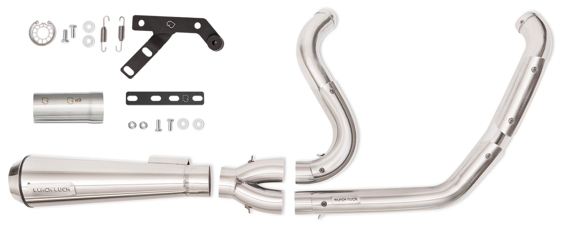 Bd Fighter 2 1 Polished St18 Up E5 2-1 Full Exhaust System Black Duck Parts Default Title