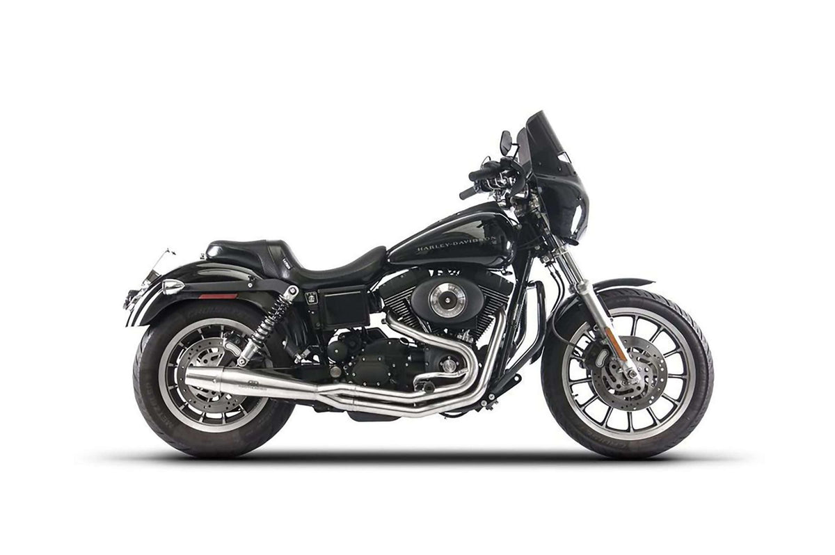 Redthunder 2-1 Exhaust, Satin - 91-05 Dyna Full Exhaust System Redthunder Exhaust