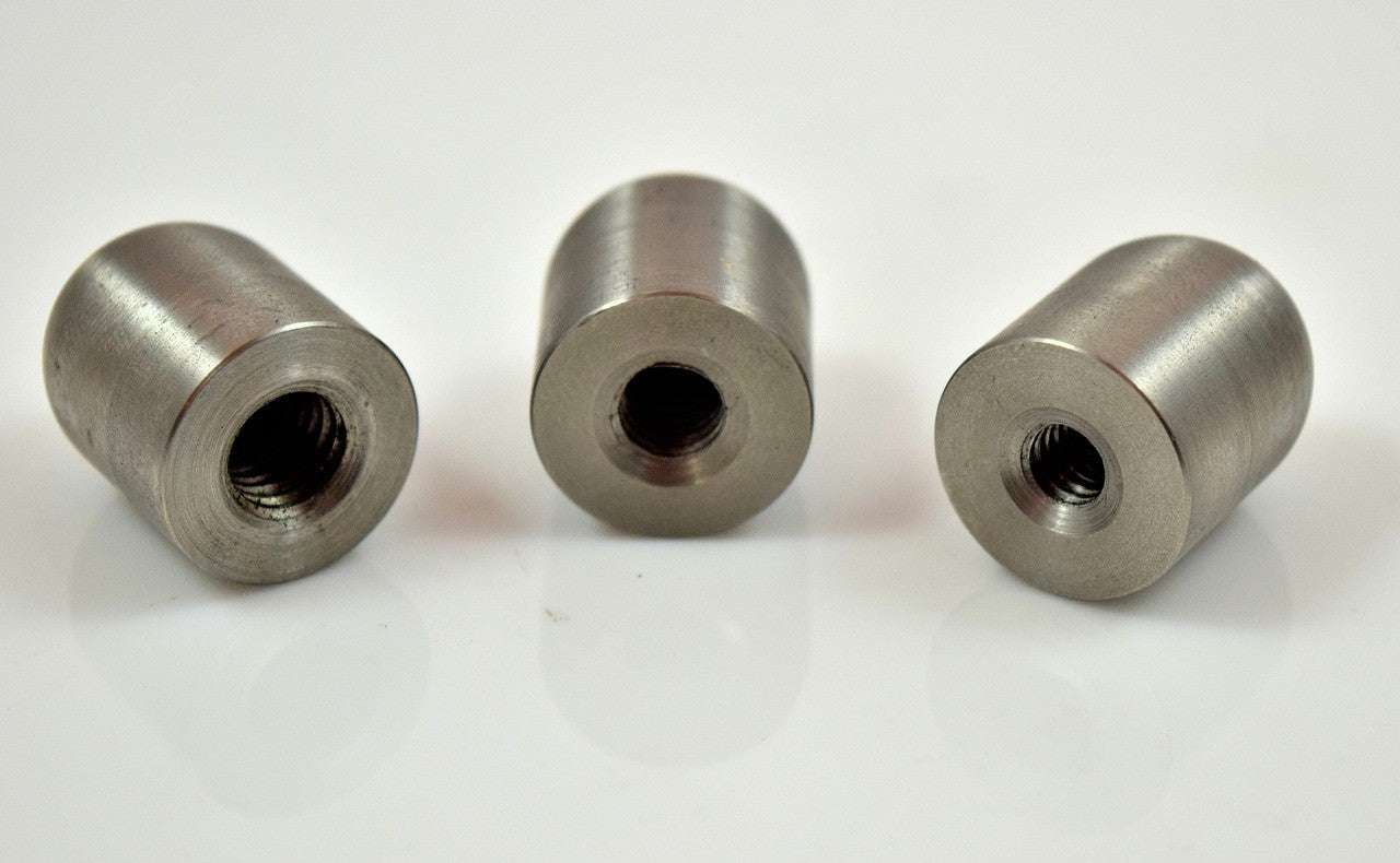 Bung King Weld-On Threaded Bullet Bung, 1" Long, 1018 Mild Steel Frame Fabrication Part Bung King