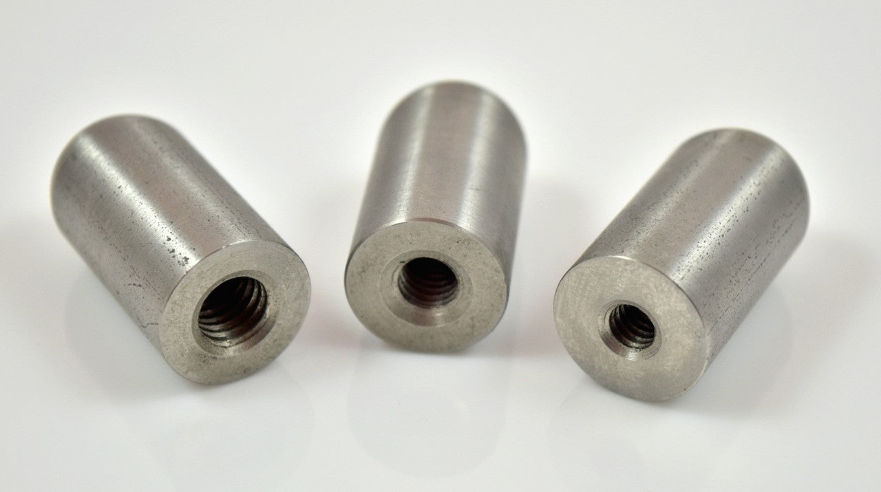 Bung King Weld-On Threaded Bullet Bung, 1.5" Long, 1018 Mild Steel Frame Fabrication Part Bung King