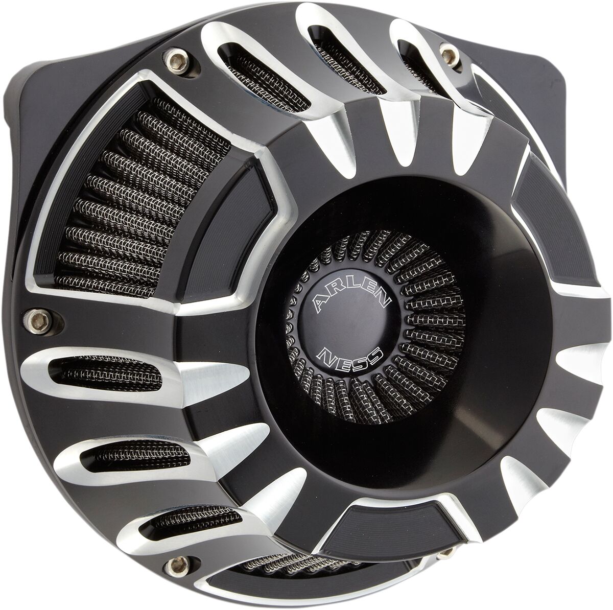 Deep Cut® Inverted Series Air Cleaner, Black - 08-16 Touring / 16-17 FLST & FXDLS Air Cleaner Arlen Ness Default Title