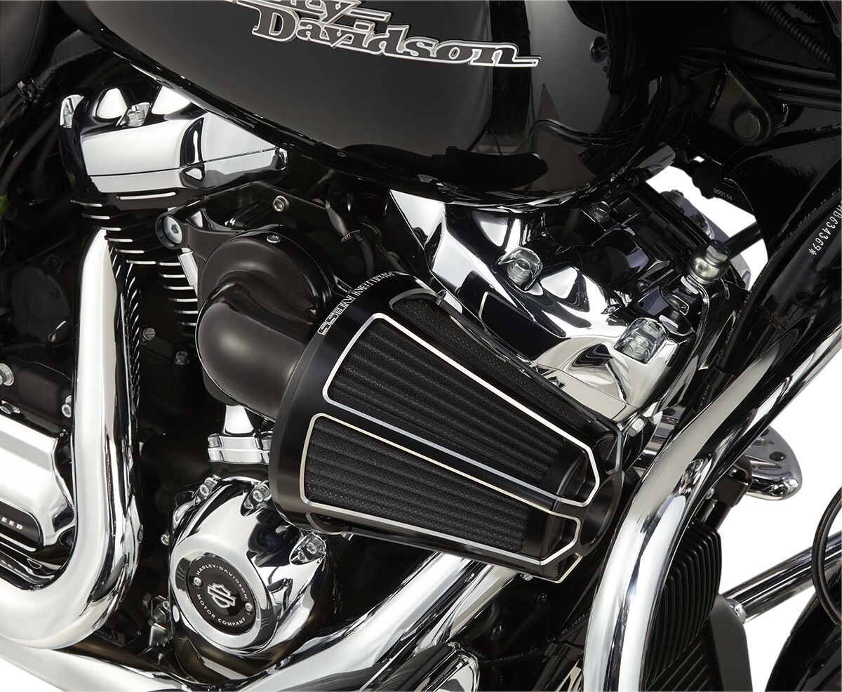 Beveled® Monster Sucker® Air Cleaner, Black - 17-23 Milwaukee 8 Air Cleaner Arlen Ness