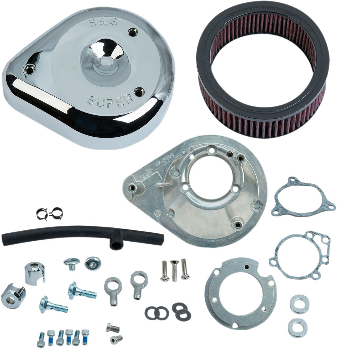 S&S Cycle Air Cleaner Kit Classic Teardrop Stock Bore Tbw Chrome Air Cleaner S&S Cycle
