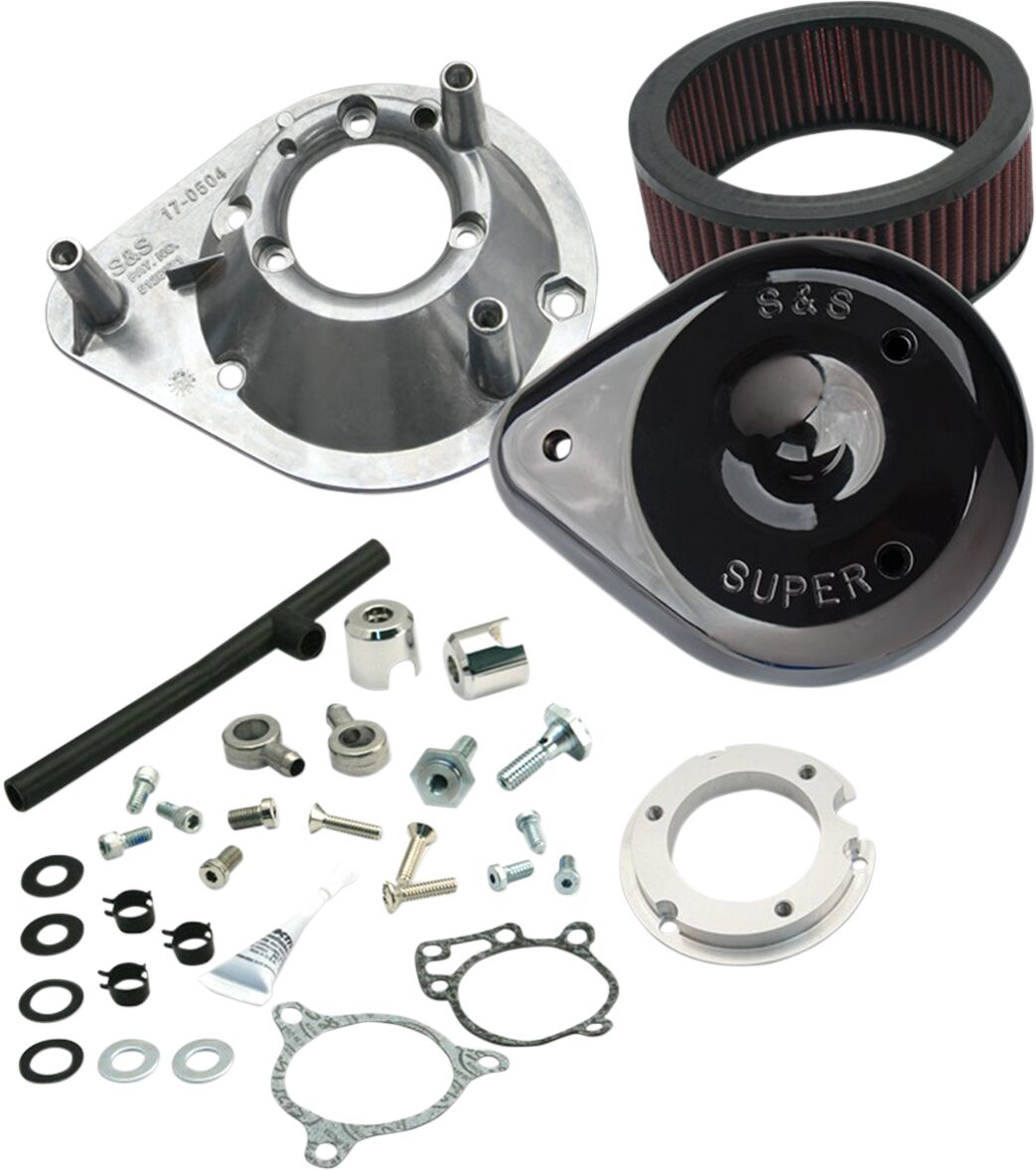 S&S Cycle Air Cleaner Kit Classic Teardrop Tbw Glossy Black Air Cleaner S&S Cycle