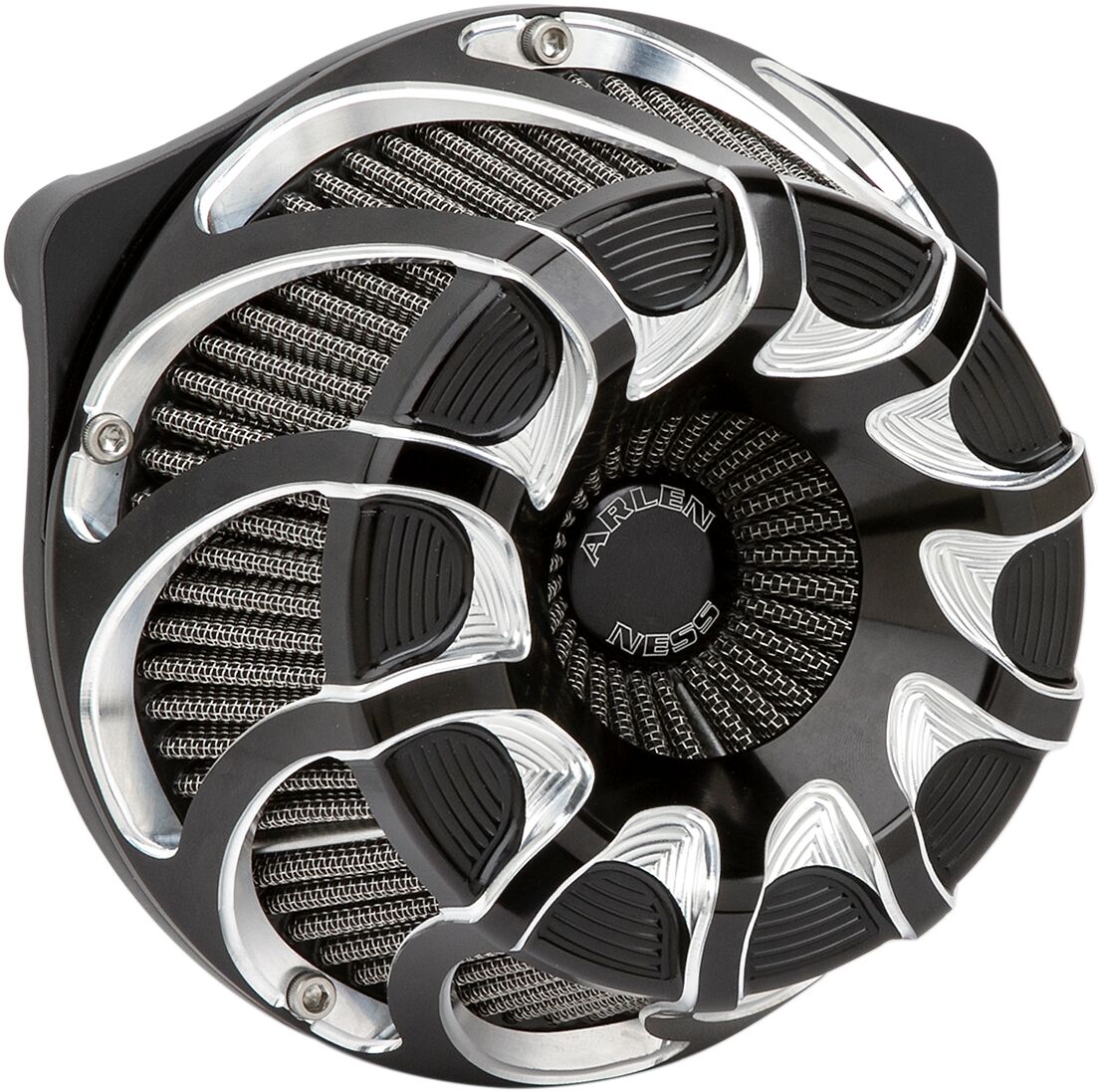 Arlen Ness Drift™ Inverted Series Air Cleaner, Black - 00-17 Twin Cam Air Cleaner Arlen Ness