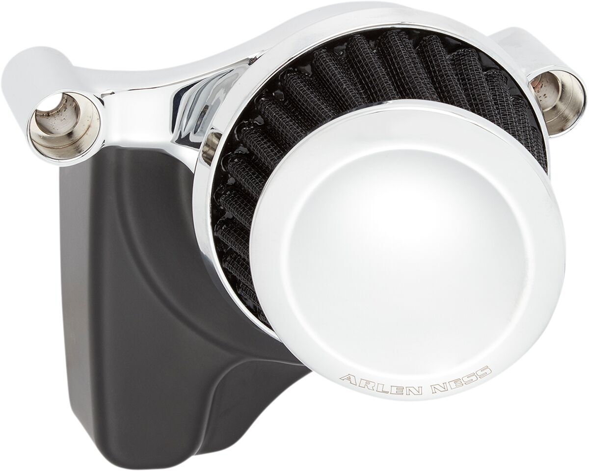 Arlen Ness Mini 22 Air Cleaner, Chrome - 00-17 Twin Cam Air Cleaner Arlen Ness