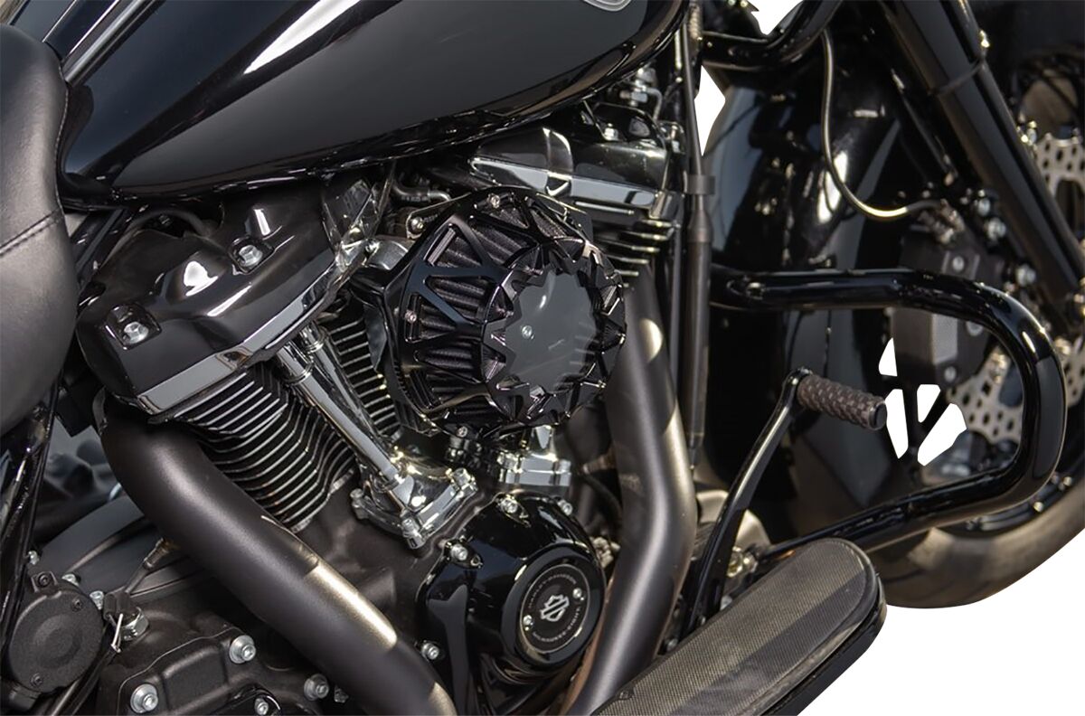 Crossfire Air Cleaner, All Black - Milwaukee 8 Air Cleaner Arlen Ness