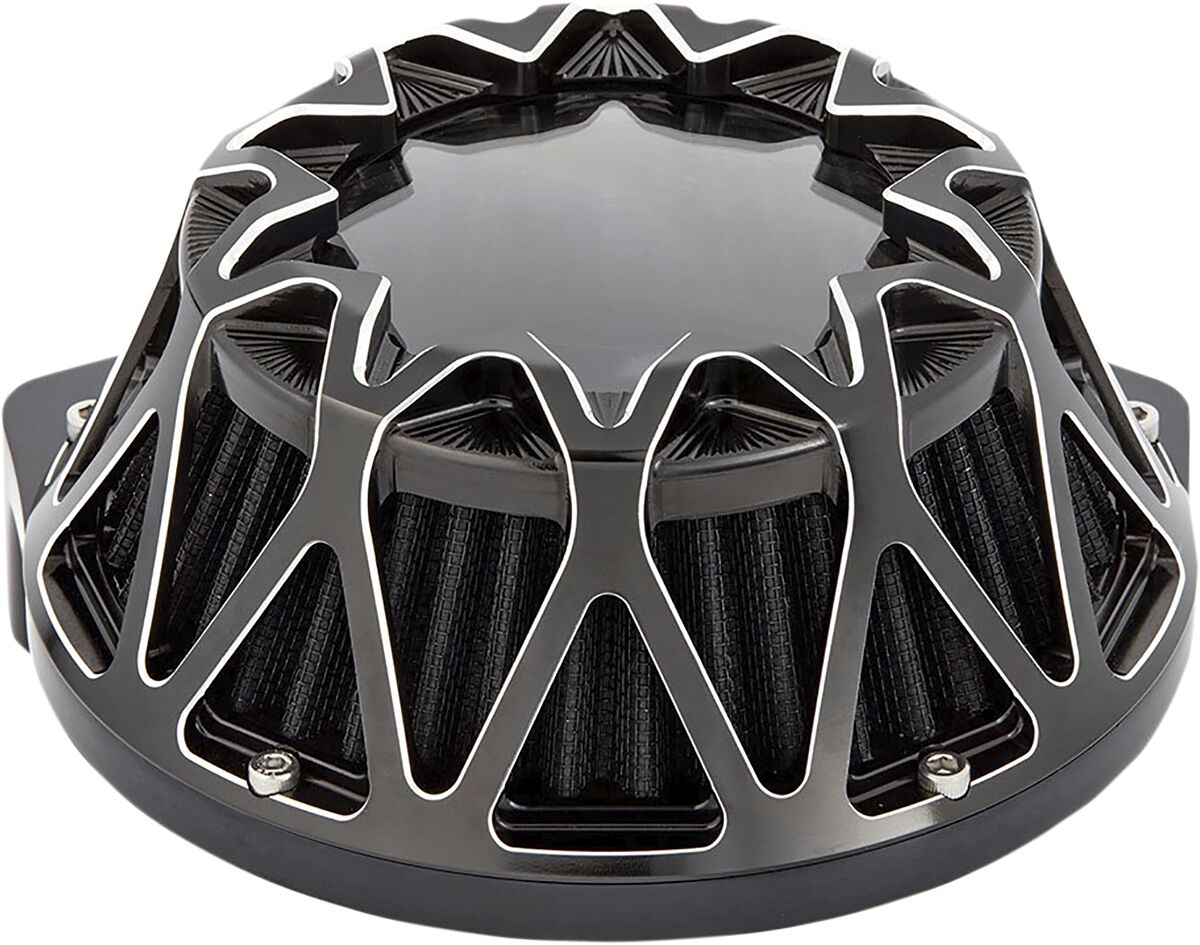 Crossfire Air Cleaner, Contrast - 00-17 Twin Cam Air Cleaner Arlen Ness