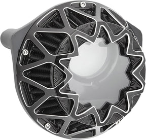 Arlen Ness Crossfire Air Cleaner, Contrast - 08-16 Touring / 16-17 Softail Air Cleaner Arlen Ness