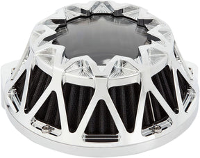 Arlen Ness Crossfire Air Cleaner, Chrome - 00-17 Twin Cam Air Cleaner Arlen Ness