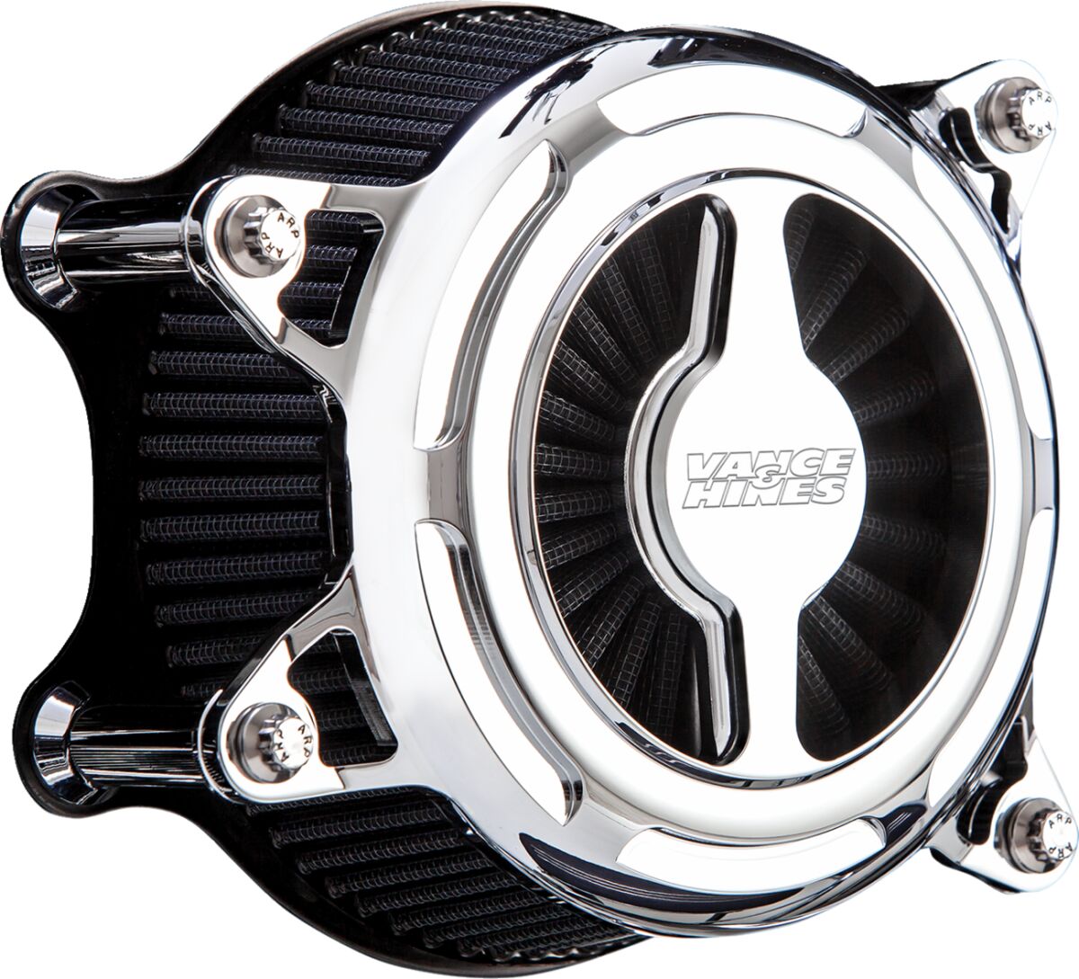 Vance & Hines VO2 Blade Air Cleaner, Chrome - 08-16 Touring & 09-16 Trike & 16-17 Softail & 16-17 Dyna Air Cleaner Vance & Hines