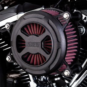 V02 X Air Cleaner, Black - 17-23 Touring & 17-23 Trike & 18-23 Softail Air Cleaner Vance & Hines