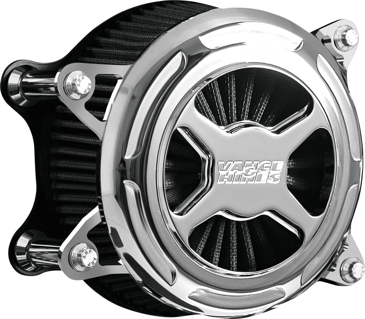 Vance & Hines V02 X Air Cleaner, Chrome - 99-15 Softail Air Cleaner Vance & Hines