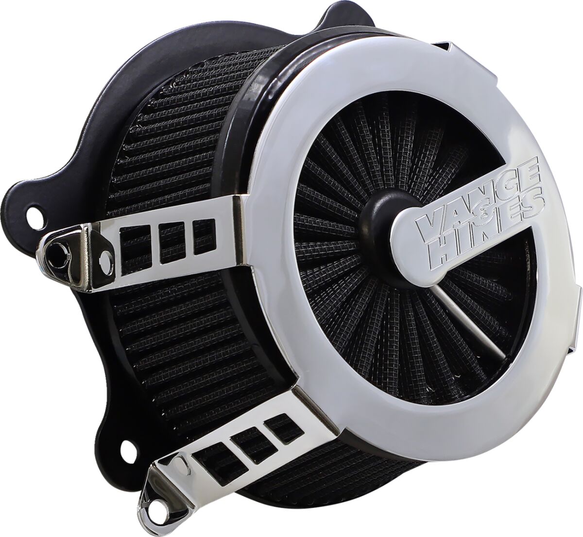 Vance & Hines Vo2 Cage Fighter Air Cleaner, Chrome - Milwaukee 8 Air Cleaner Vance & Hines