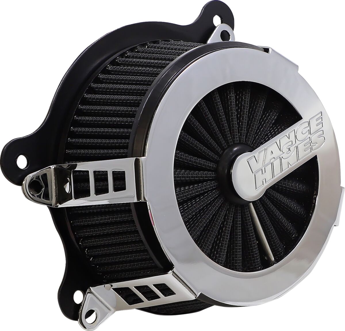 Vance & Hines Vo2 Cage Fighter Air Cleaner, Chrome - 02-07 Touring & 00-15 Softail & 99-17 Dyna Air Cleaner Vance & Hines
