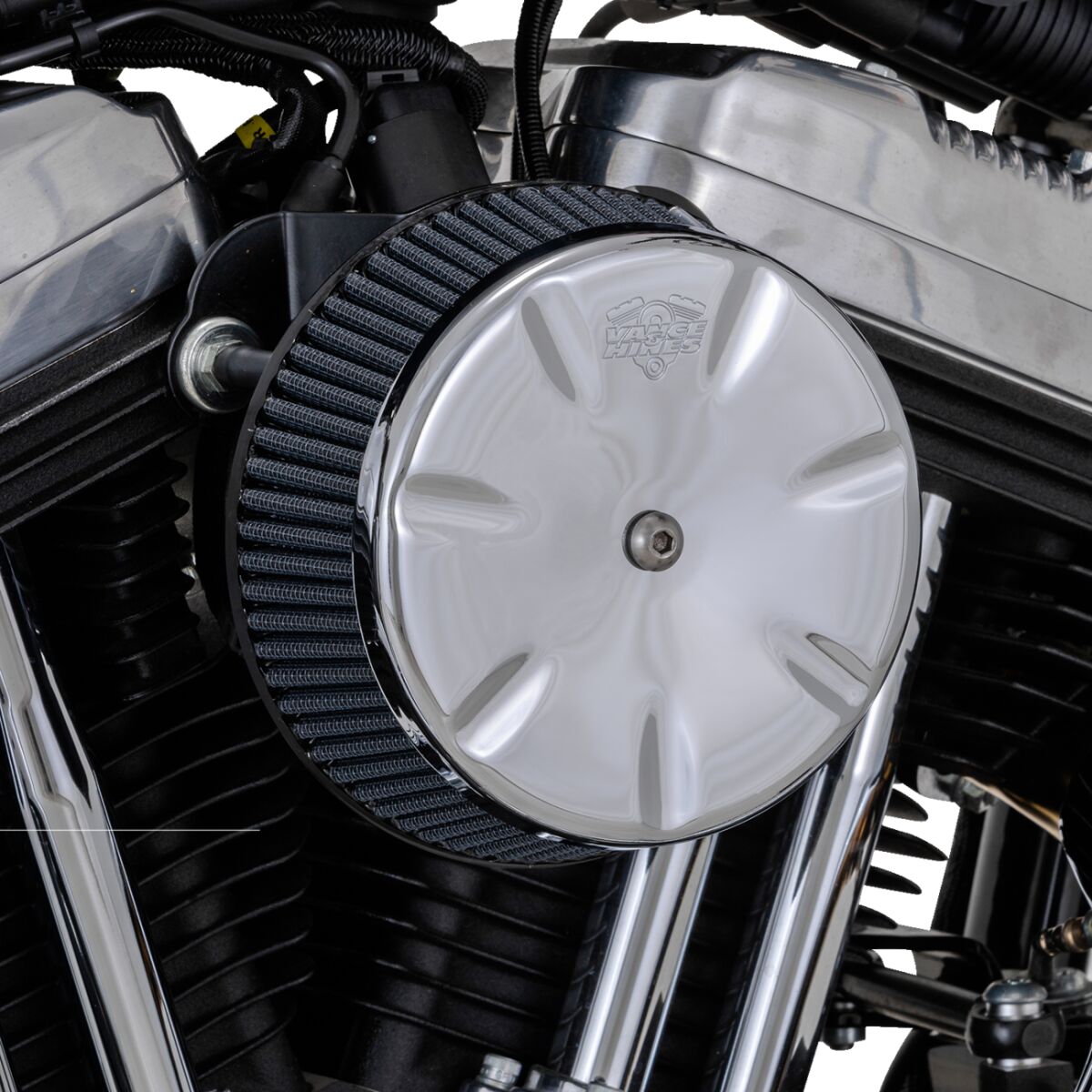 Vance & Hines VO2 Eliminator Air Cleaner, Chrome - Milwaukee 8 Air Cleaner Vance & Hines