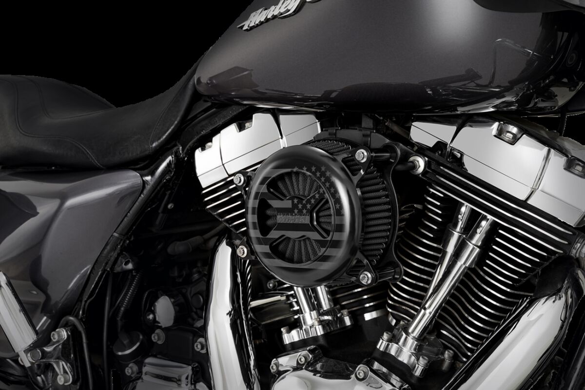 Vance & Hines VO2 America Air Cleaner, Black - 99-17 Touring & 00-15 Softail & 99-17 Dyna Air Cleaner Vance & Hines