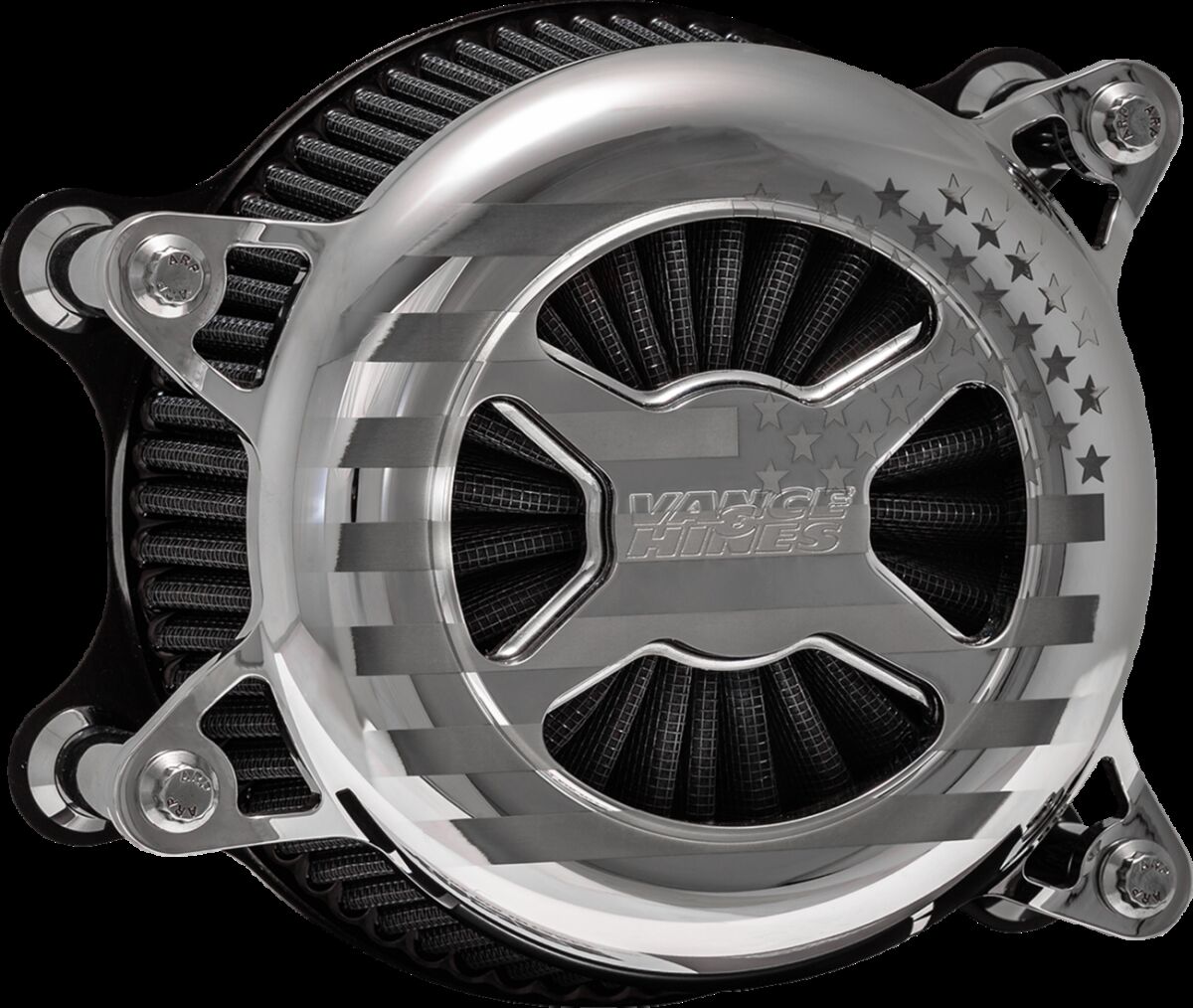 Vance & Hines VO2 America Air Cleaner, Chrome - Milwaukee 8 Air Cleaner Vance & Hines