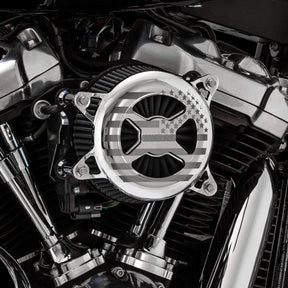 Vance & Hines VO2 America Air Cleaner, Chrome - Milwaukee 8 Air Cleaner Vance & Hines