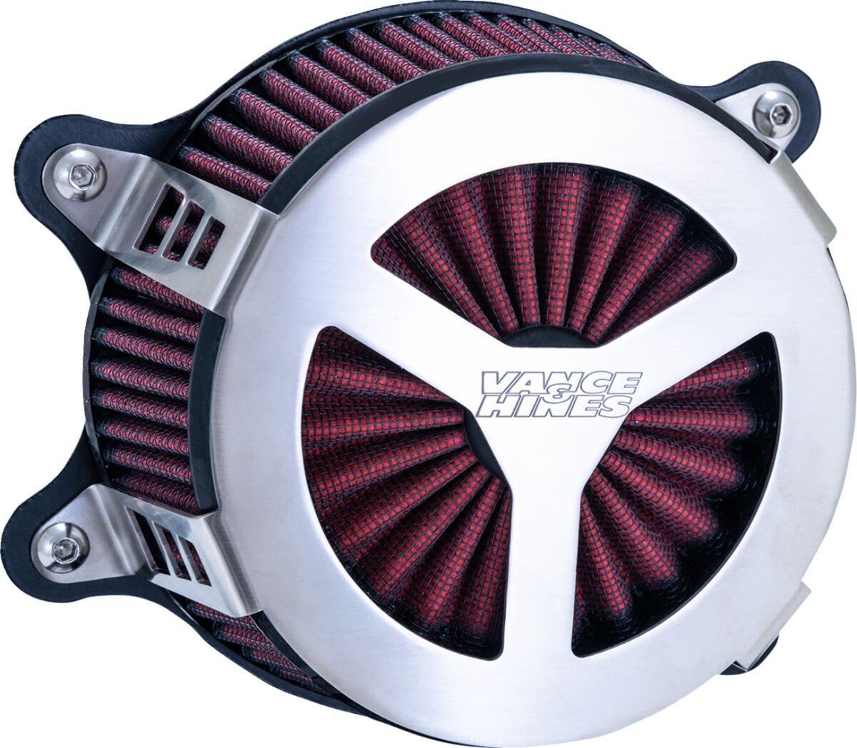 Vance & Hines VO2 Radiant III Air Cleaner, Brushed - Milwaukee 8 Air Cleaner Vance & Hines