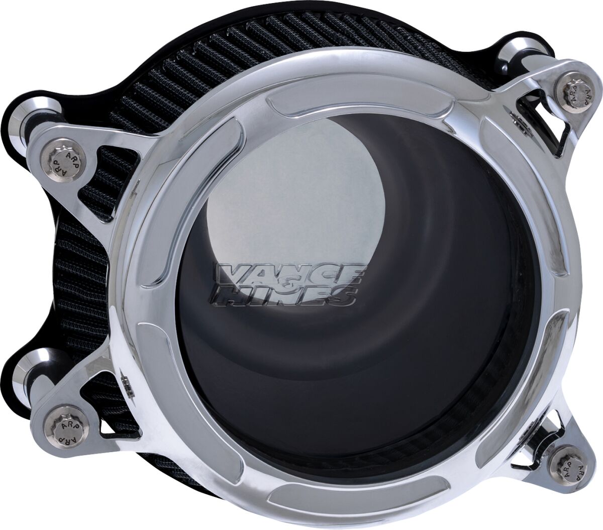 Vance & Hines V02 Insight Air Cleaner, Chrome - Twin Cam Air Cleaner Vance & Hines