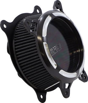 Vance & Hines V02 Insight Air Cleaner, Black Contrast - Milwaukee 8 Air Cleaner Vance & Hines