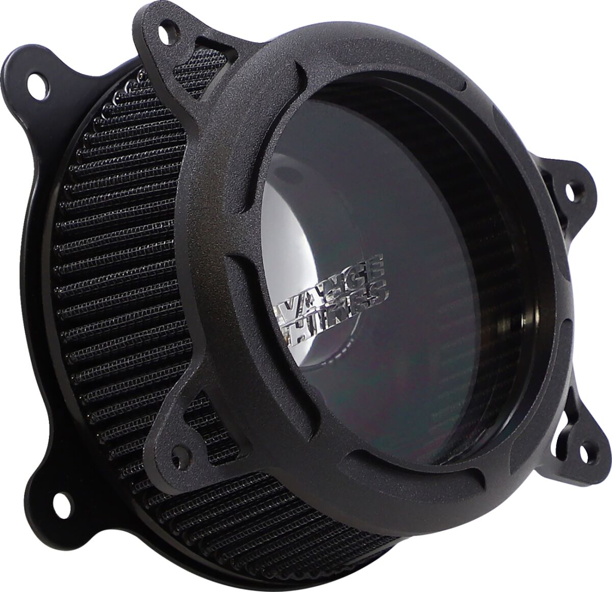 Vance & Hines V02 Insight Air Cleaner, Wrinkle Black Ceramic - Milwaukee 8 Air Cleaner Vance & Hines