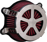 Vance & Hines VO2 Radiant V, Brushed - 08-16 Touring & 09-16 Trike & 16-17 Softail & 16-17 Dyna Air Cleaner Vance & Hines