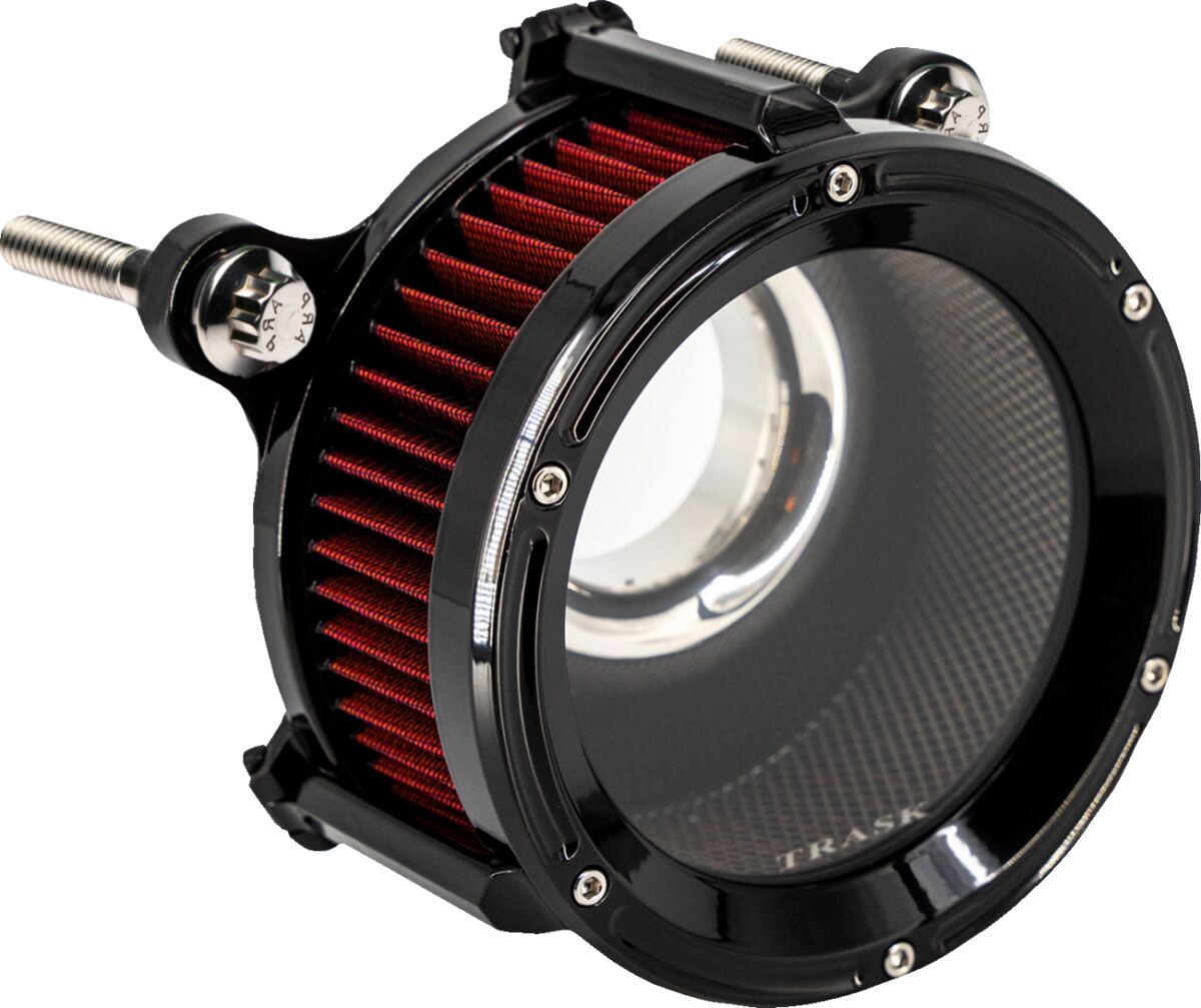 Trask Assault Charge High Flow Air Cleaner Kit, Gloss Black - Milwaukee 8 Air Cleaner Trask Performance