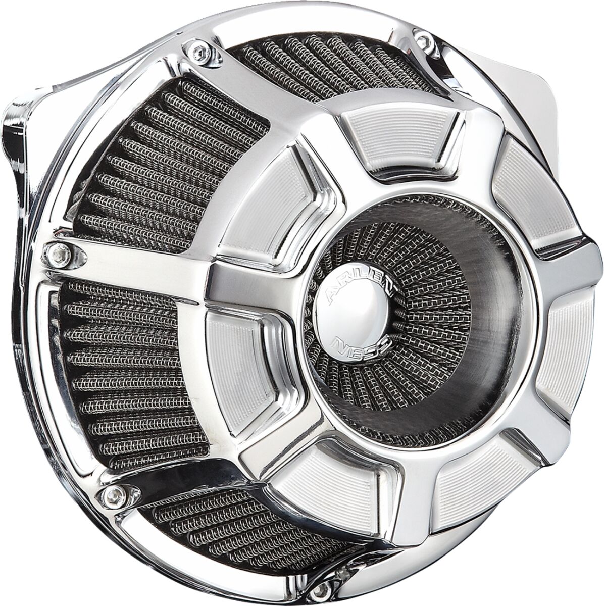 Arlen Ness Beveled® Inverted Series Air Cleaner, Chrome - 24+ Touring Air Cleaner Arlen Ness